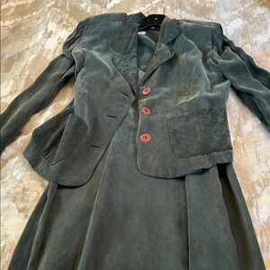 Wild Rose Elegant Green Silk Fabric